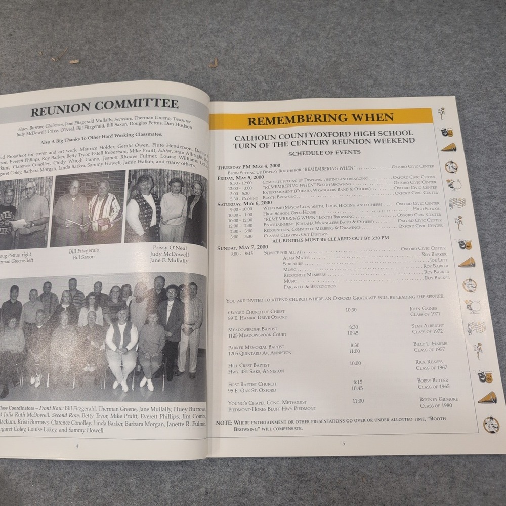 Oxford High School Calhoun County Turn of the Century Reunion 2000 Book Alabama - Picture 4 of 9